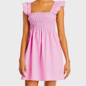 French Connection Isla Begonia Pink Organic Cotton Poplin Dress in size 0 / XS